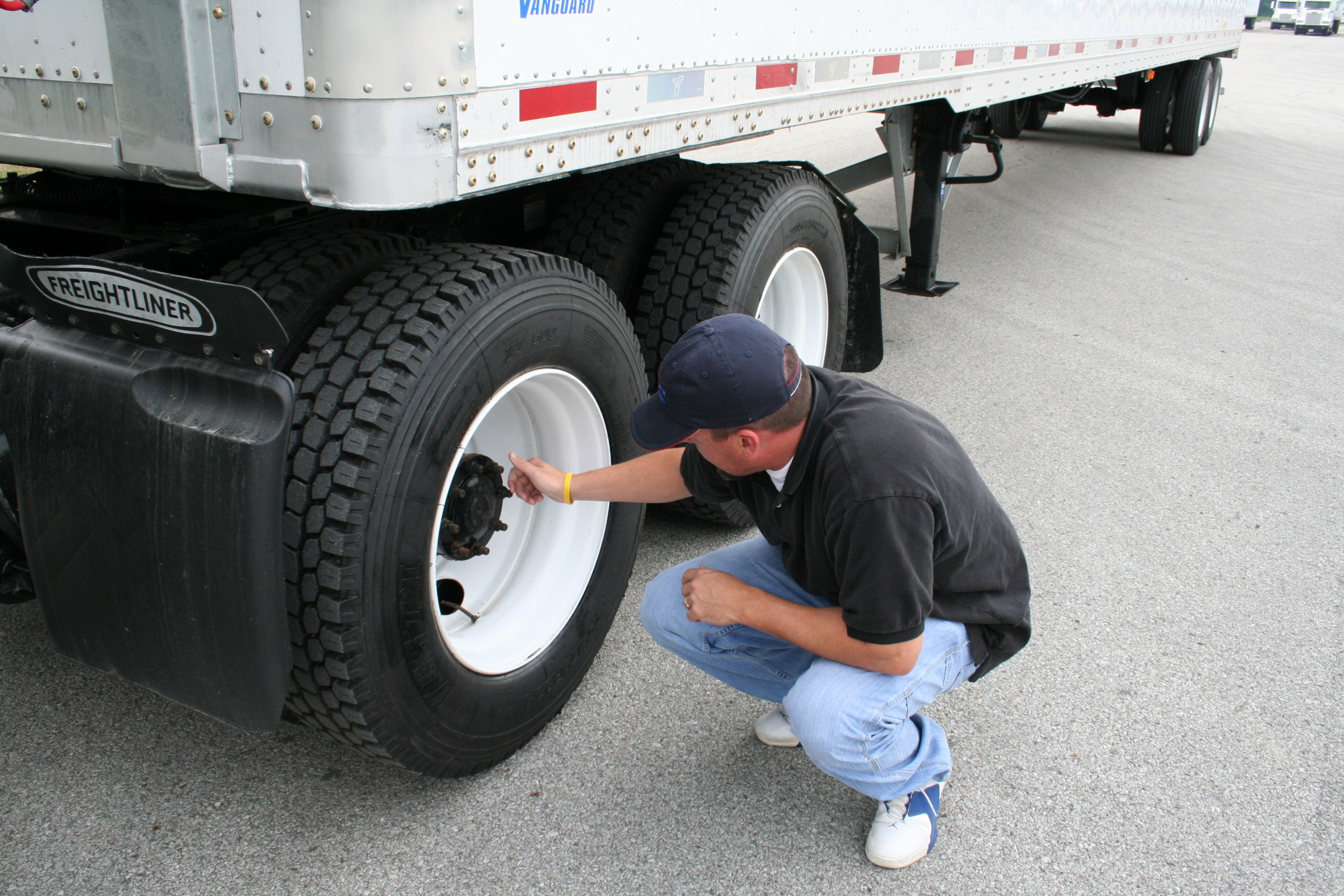 Truck crash inspection and drug test
