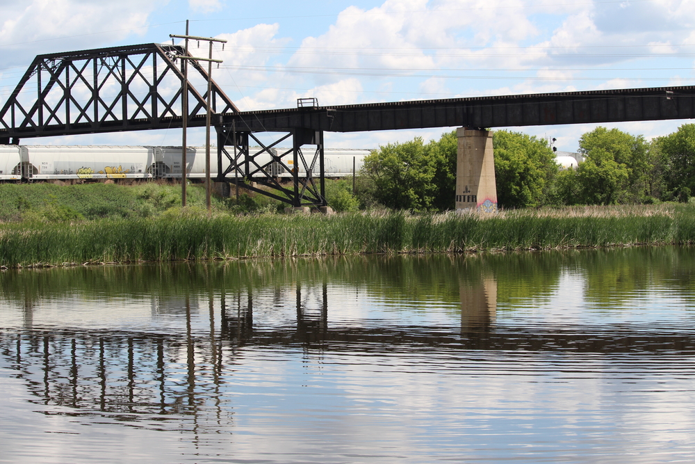 Train Tressel and Plaxton's Lake Wakamow Moose Jaw Canada