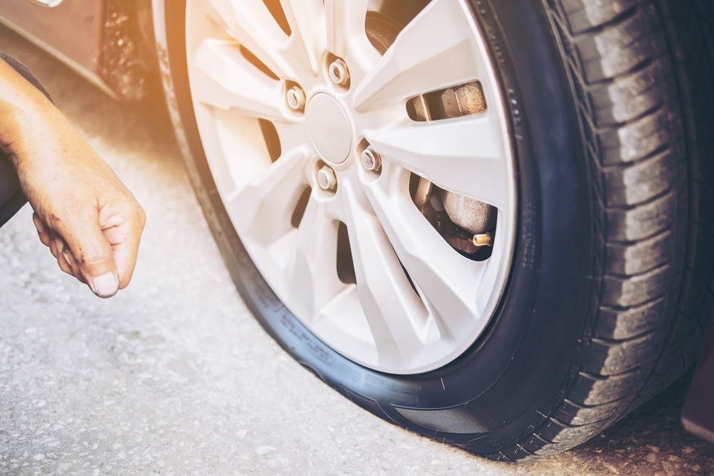 Woman Changing Tire Struck on Highway