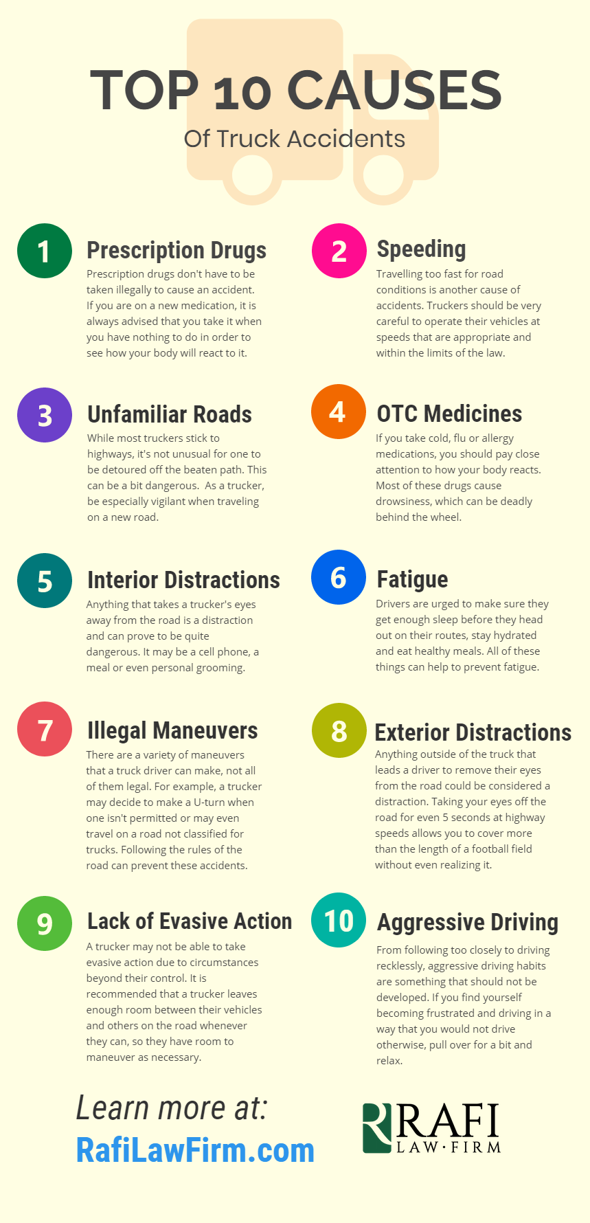 top 10 causes of truck accidents