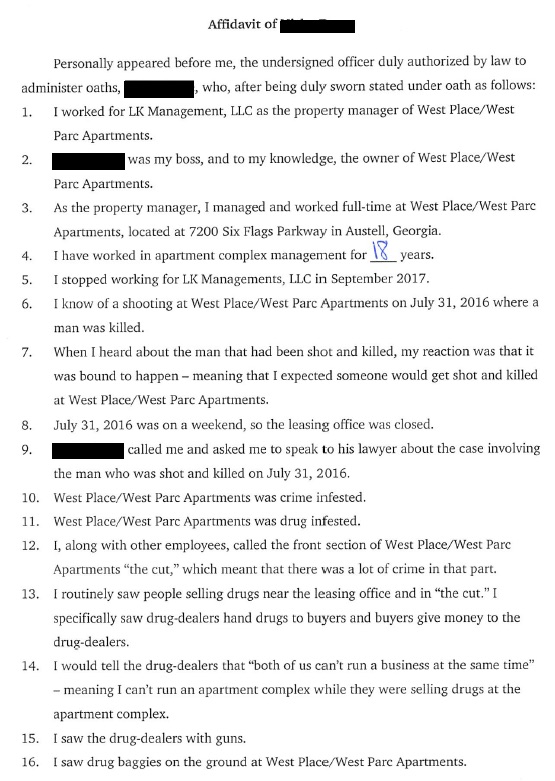 Property Manager's Statement 1