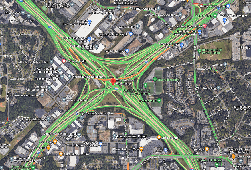 busiest road in atlanta tom moreland